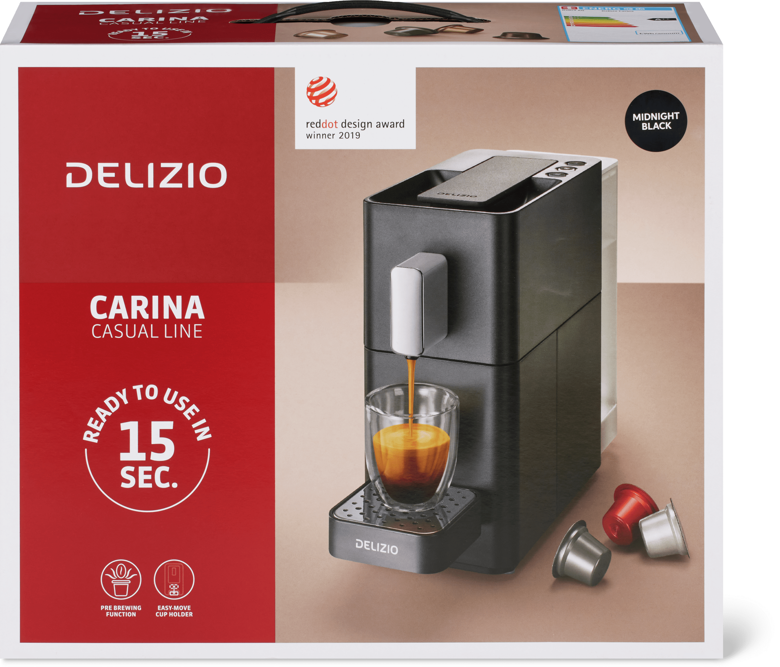 Delizio Kapselmaschine Carina black | Migros Migipedia